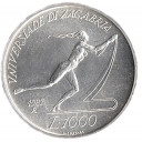 1987 Lire 1000 Argento Universiadi Zagabria San Marino 